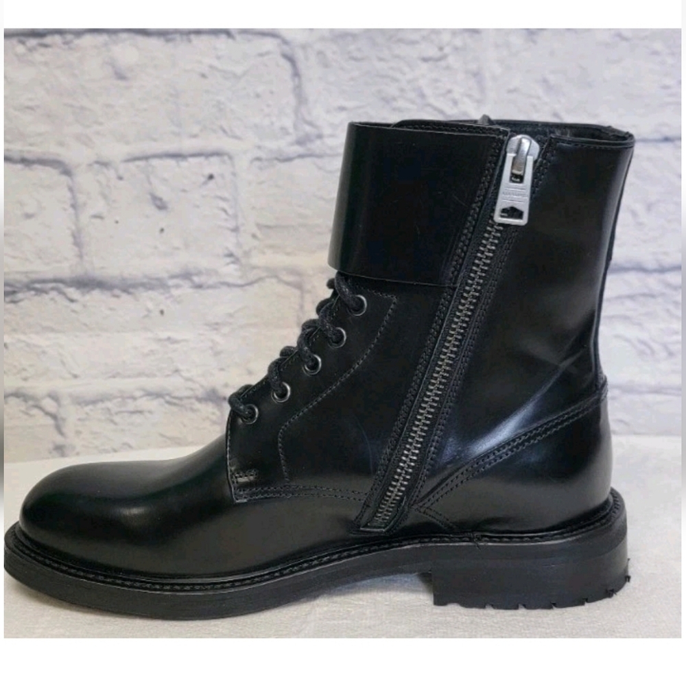 All Saints Women's Brigade All Leather Black Combat Boots Size 6 NWOT - Picture 8 of 13